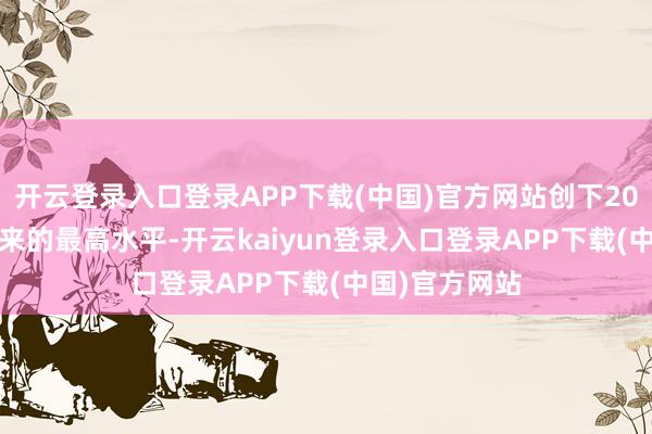 开云登录入口登录APP下载(中国)官方网站创下2008年10月以来的最高水平-开云kaiyun登录入口登录APP下载(中国)官方网站