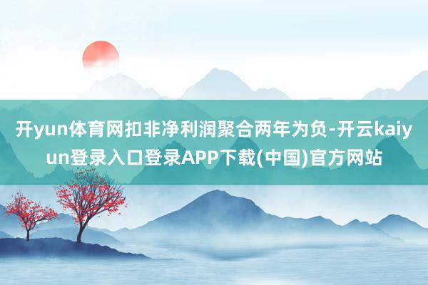 开yun体育网扣非净利润聚合两年为负-开云kaiyun登录入口登录APP下载(中国)官方网站