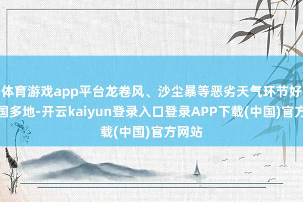 体育游戏app平台龙卷风、沙尘暴等恶劣天气环节好意思国多地-开云kaiyun登录入口登录APP下载(中国)官方网站