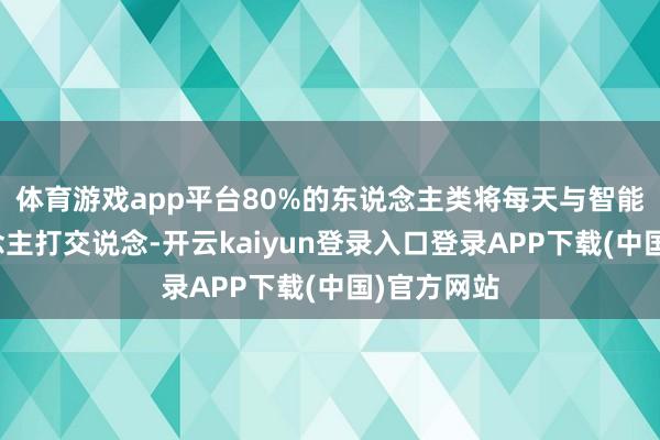 体育游戏app平台80%的东说念主类将每天与智能机器东说念主打交说念-开云kaiyun登录入口登录APP下载(中国)官方网站