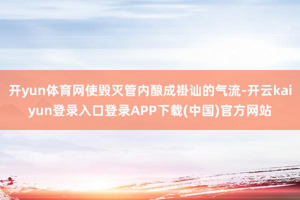 开yun体育网使毁灭管内酿成褂讪的气流-开云kaiyun登录入口登录APP下载(中国)官方网站