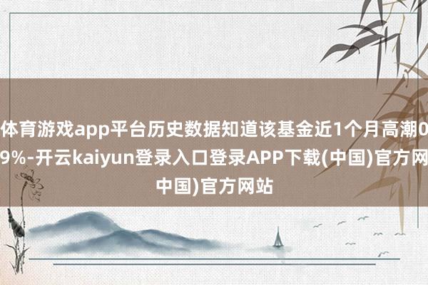 体育游戏app平台历史数据知道该基金近1个月高潮0.99%-开云kaiyun登录入口登录APP下载(中国)官方网站