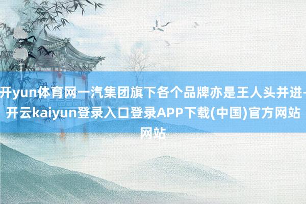 开yun体育网一汽集团旗下各个品牌亦是王人头并进-开云kaiyun登录入口登录APP下载(中国)官方网站