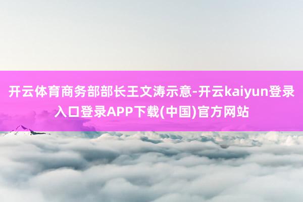 开云体育商务部部长王文涛示意-开云kaiyun登录入口登录APP下载(中国)官方网站
