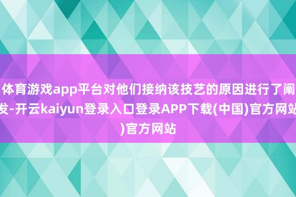 体育游戏app平台对他们接纳该技艺的原因进行了阐发-开云kaiyun登录入口登录APP下载(中国)官方网站