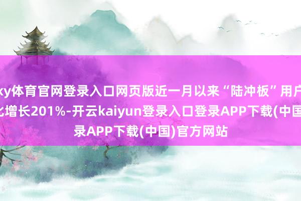 ky体育官网登录入口网页版近一月以来“陆冲板”用户搜索量同比增长201%-开云kaiyun登录入口登录APP下载(中国)官方网站